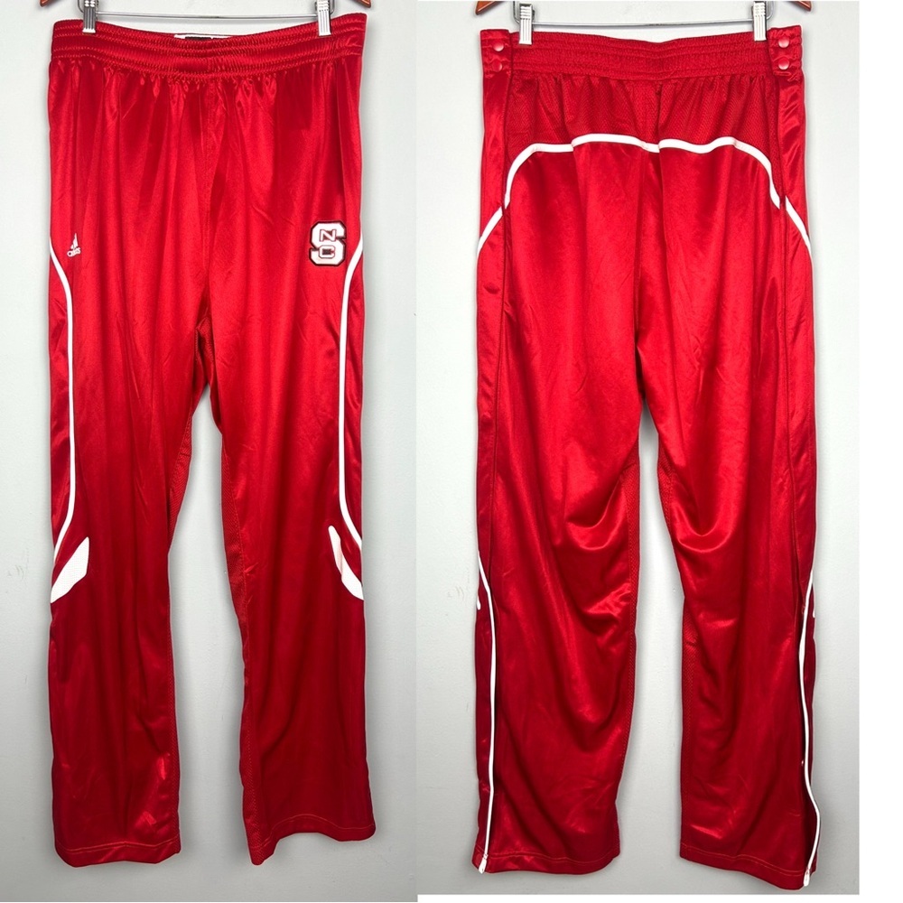Adidas length+2 men’s 2XL2 player id NC state Wolfpack pants red side snaps